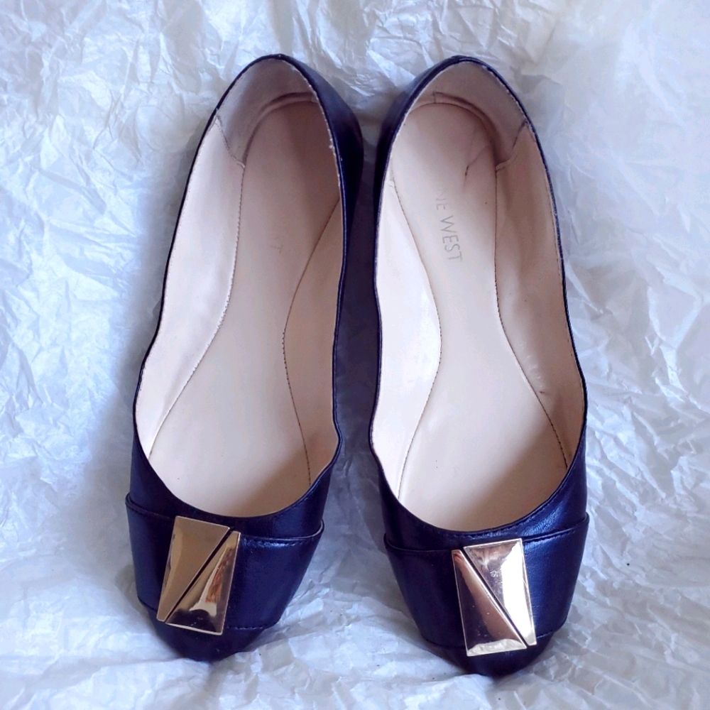Nine West Leather Ballerina Flats - Size 6